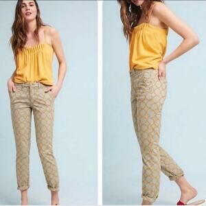 Chino by Anthropologie Relaxed Circle-Embroidered Chino Pants